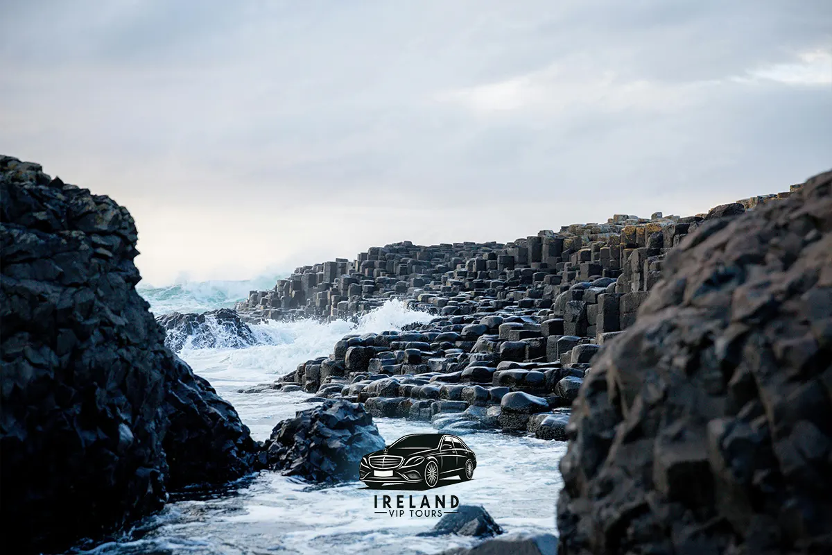 Wide view of Giant's Causeway