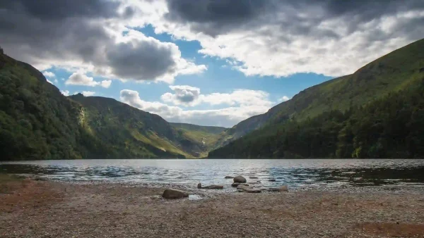 Glendalough lake from the beach