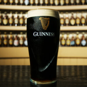 A photograph of a pint of Guinness, Dublin city - Chauffeur Driving Tours of Ireland