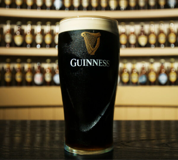 A photograph of a pint of Guinness, Dublin city - Chauffeur Driving Tours of Ireland