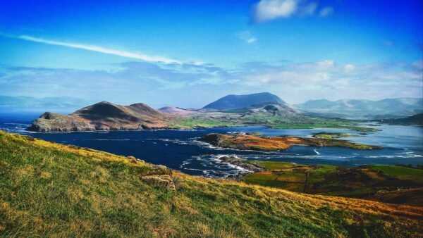 A scenic photograph of Skellig ring, Vanetia Island, Co. Kerry, Ireland - Chauffeur Driven Tours of Ireland