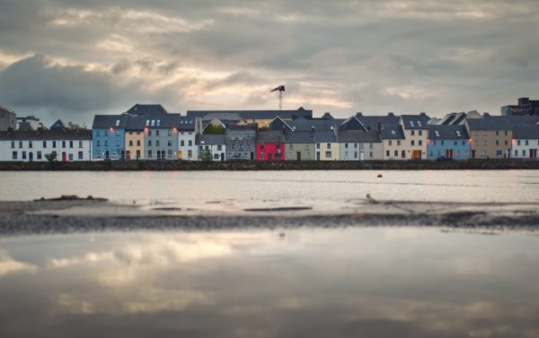 The long walk a in Galway City as see from the sea with the tide out, included in our 2-day Connemara and Galway City private Chauffeur tour.