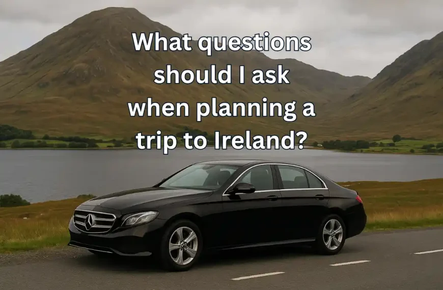 Couple planning a private Ireland tour with map