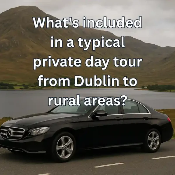What's included in a typical private day tour from Dublin to rural areas